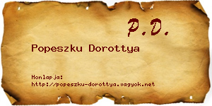 Popeszku Dorottya névjegykártya
